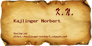 Kajlinger Norbert névjegykártya