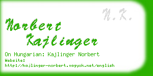 norbert kajlinger business card